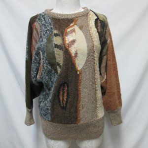 Hollywood & Vine Vintage Patchwork pullover sweater top 1980's Size Medium Md M